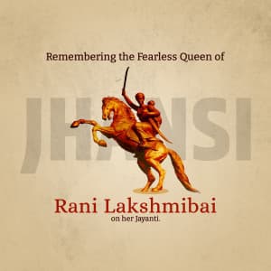 Rani of Jhansi Janm Jayanti creative image