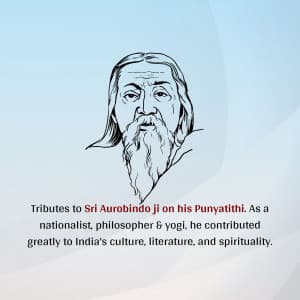 Sri Aurobindo Punyatithi poster Maker