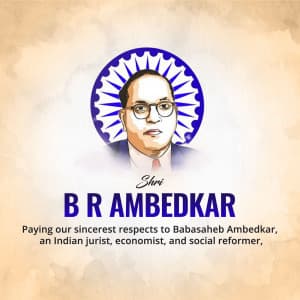 B R Ambedkar Punyatithi advertisement banner