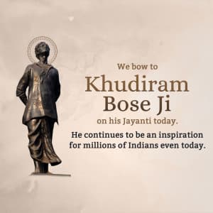 Khudiram Bose Jayanti marketing flyer