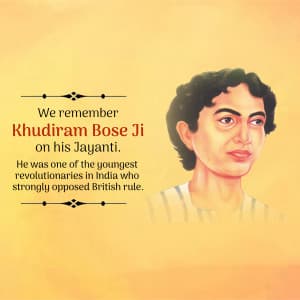 Khudiram Bose Jayanti graphic