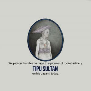 Tipu Sultan Jayanti illustration