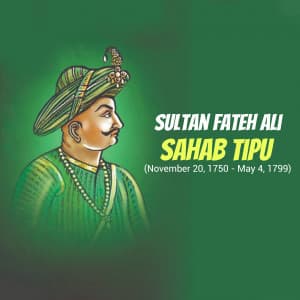 Tipu Sultan Jayanti graphic