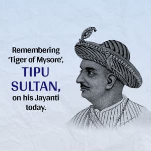 Tipu Sultan Jayanti banner