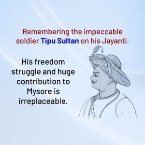 Tipu Sultan Jayanti post