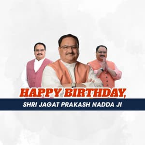 J. P. Nadda Birthday graphic