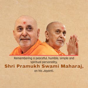 Pramukh Swami Maharaj Jayanti ad post