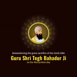 Guru Tegh Bahadur's Martyrdom Day greeting image