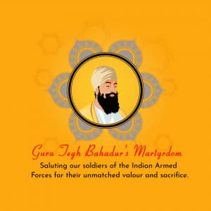 Guru Tegh Bahadur's Martyrdom Day marketing poster