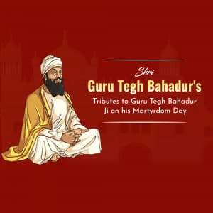 Guru Tegh Bahadur's Martyrdom Day poster Maker