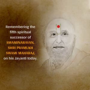 Pramukh Swami Maharaj Jayanti graphic