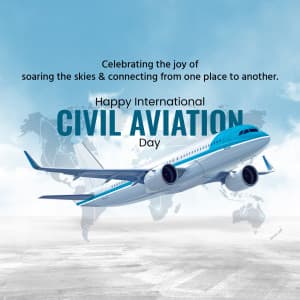 World Civil Aviation Day marketing poster