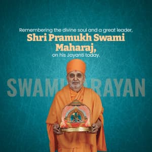 Pramukh Swami Maharaj Jayanti Instagram Post
