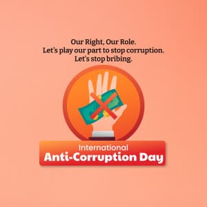 International Anti-Corruption Day advertisement banner