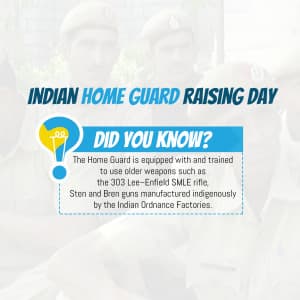Home Guard Raising Day advertisement banner