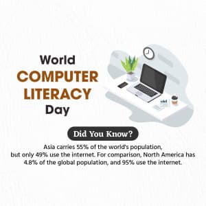 Computer Literacy Day marketing flyer