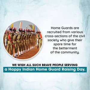 Home Guard Raising Day poster Maker