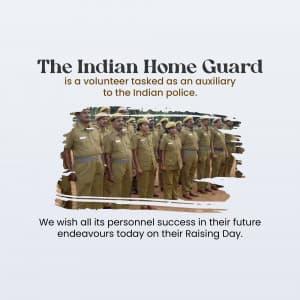 Home Guard Raising Day event advertisement
