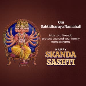 Skanda Sashti whatsapp status poster