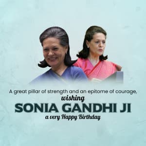 Sonia Gandhi  Birthday ad post