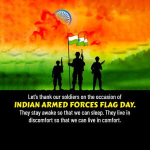 Armed Forces Flag Day advertisement banner