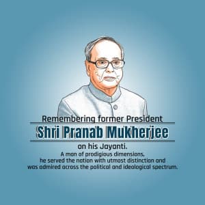 Pranab Mukherjee Jayanti advertisement banner