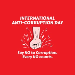 International Anti-Corruption Day Facebook Poster