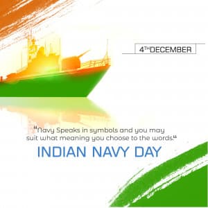 Indian Navy Day advertisement banner
