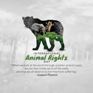 International Animal Rights Day greeting image