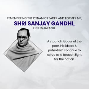 Sanjay Gandhi Jayanti ad post