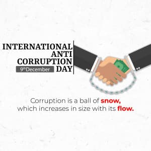 International Anti-Corruption Day event advertisement