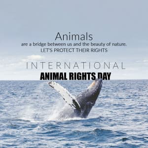 International Animal Rights Day whatsapp status poster