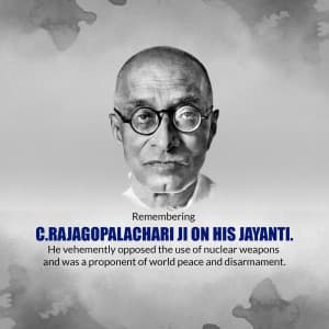 C. Rajagopalachari Jayanti advertisement banner