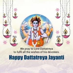 Dattatreya Jayanti marketing flyer