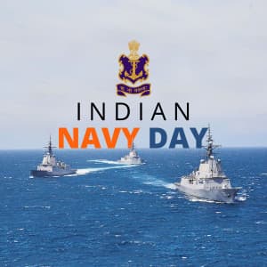 Indian Navy Day marketing flyer