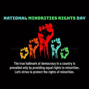 National Minorities Rights Day marketing poster