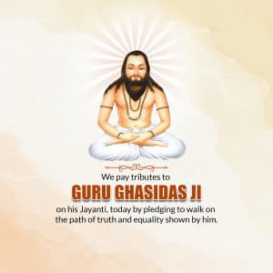 Guru Ghasidas Jayanti marketing flyer