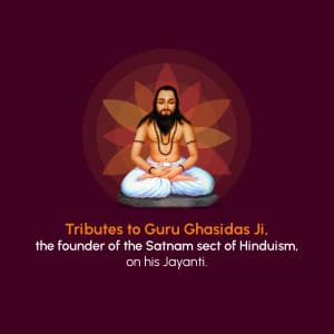 Guru Ghasidas Jayanti Instagram Post