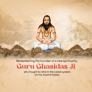 Guru Ghasidas Jayanti poster Maker