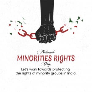 National Minorities Rights Day marketing flyer