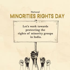 National Minorities Rights Day whatsapp status poster
