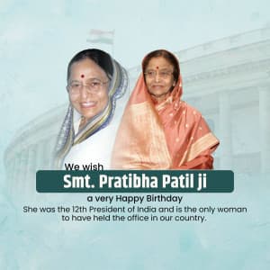 Pratibha Patil Birthday ad post