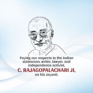 C. Rajagopalachari Jayanti marketing poster