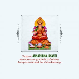 Annapurna Jayanti marketing flyer