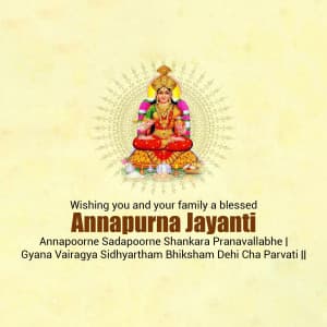 Annapurna Jayanti poster Maker