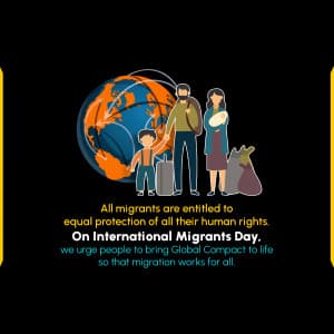 International Migrants Day Facebook Poster