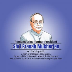 Pranab Mukherjee Jayanti poster Maker