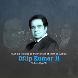 Dilip Kumar Jayanti Facebook Poster