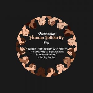 International Human Solidarity Day advertisement banner