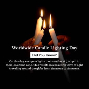 Worldwide Candle Lighting Day ad post